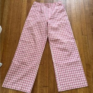Zara Pink Checkered Trousers & Matching Top
